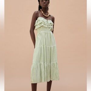 Zara striped midi dress